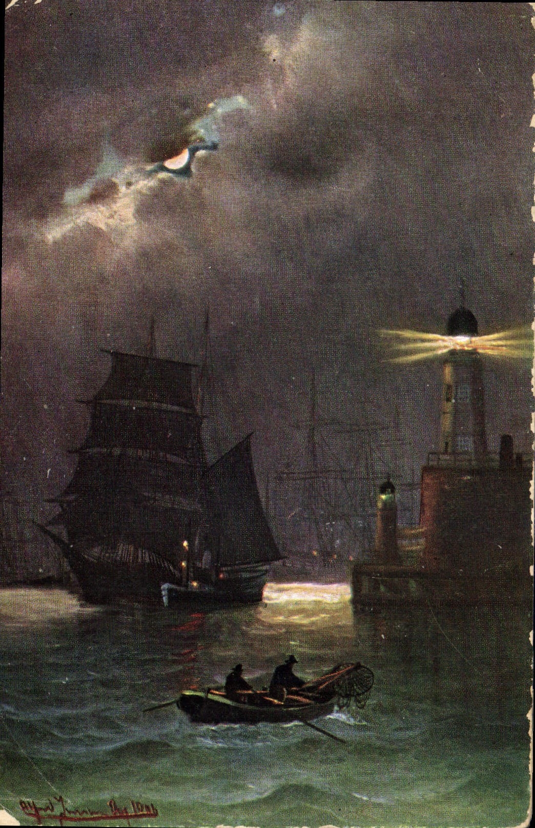 CPA Bateau Phare