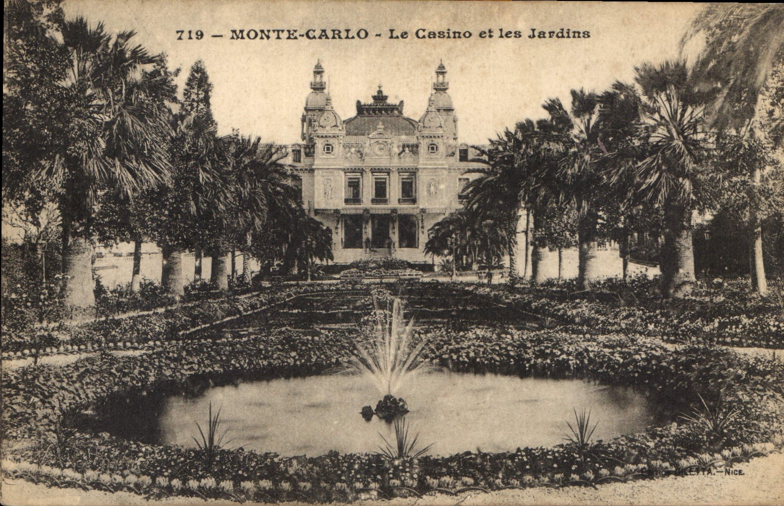 CPA Monte Carlo Le Casino et les Jardins 