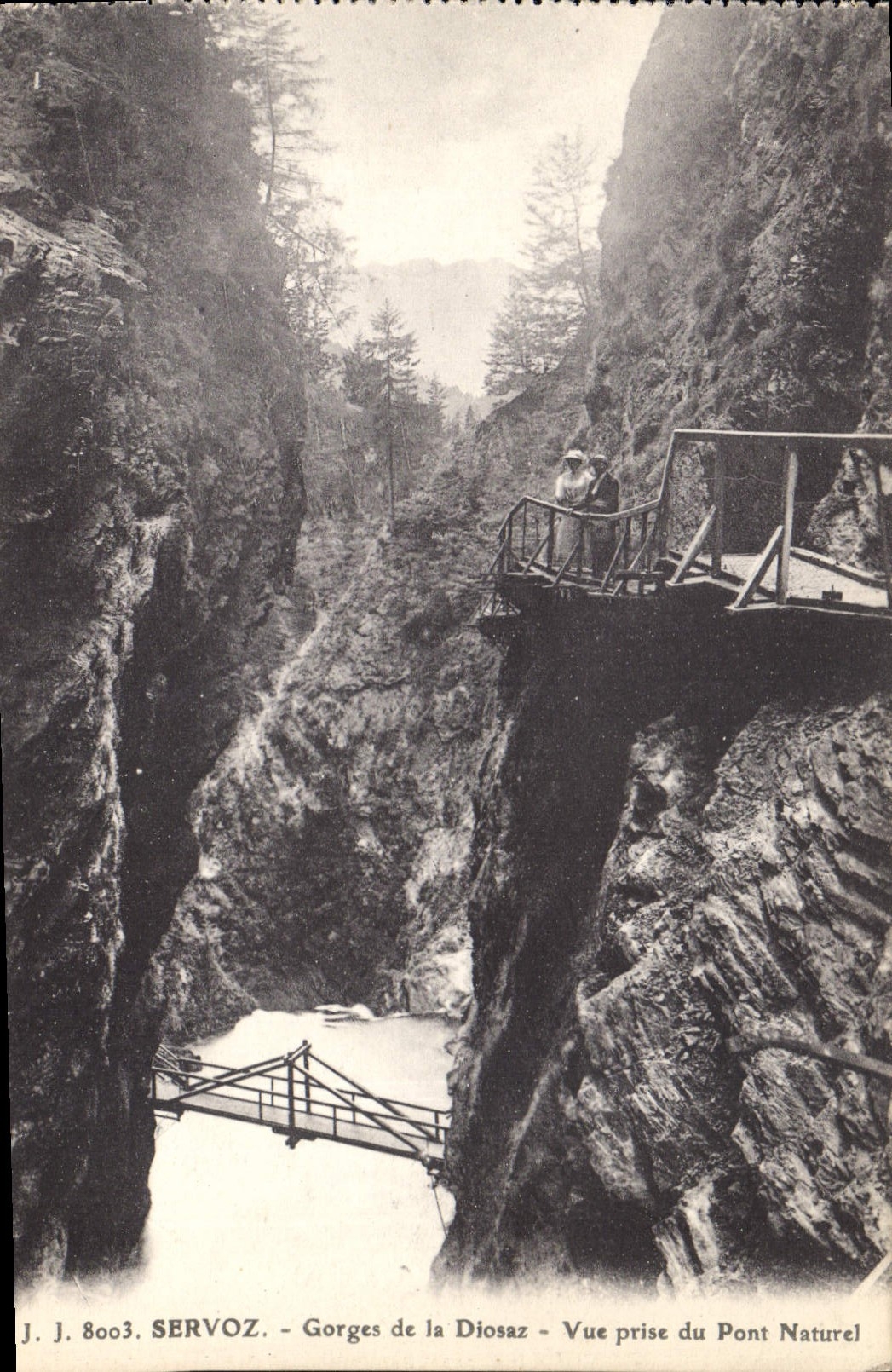 CPA Servoz Gorges de la Diosaz Vue prise du Pont Naturel