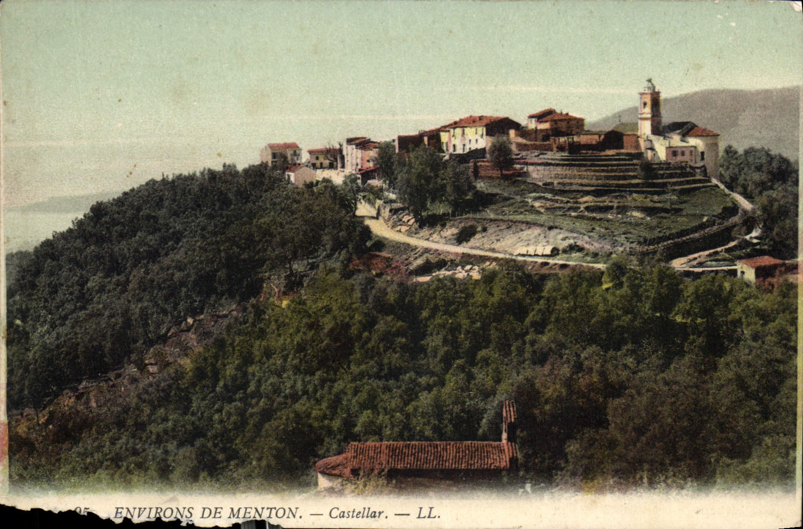 CPA Environs de Menton Castellar 