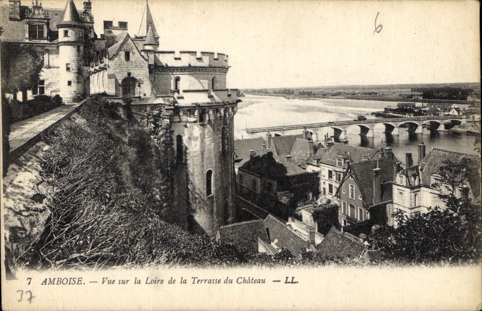 CPA Amboise Vue Sur la Loire de la Terrasse du Chateau 