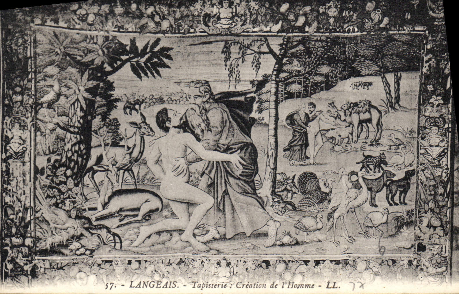 CPA Langeais Tapisserie Creation de l'Homme 