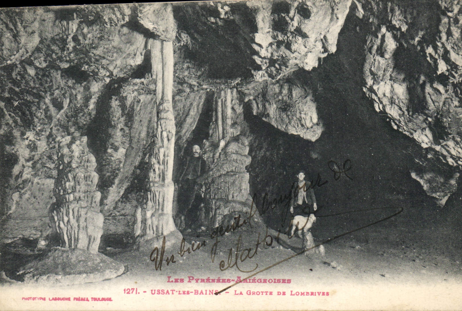 CPA Ussat Les Bais La Grotte de Longriver