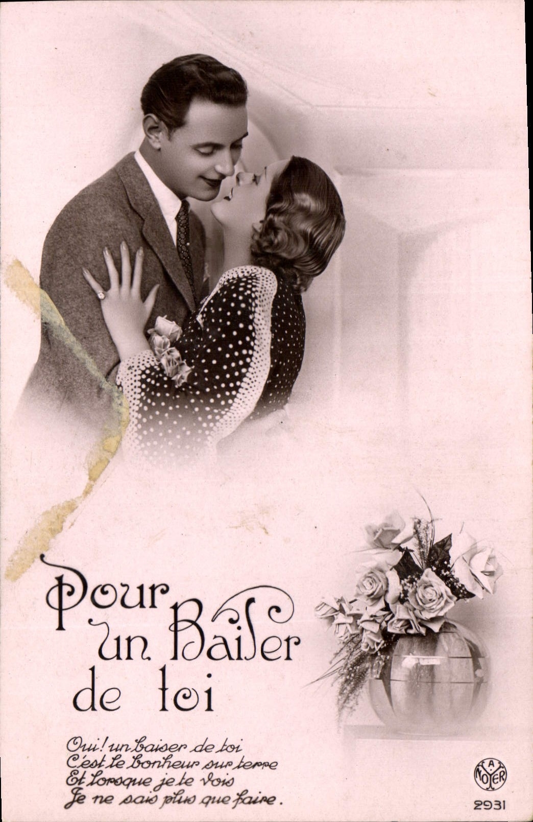 CPA Pour un Baiser de toi Femme