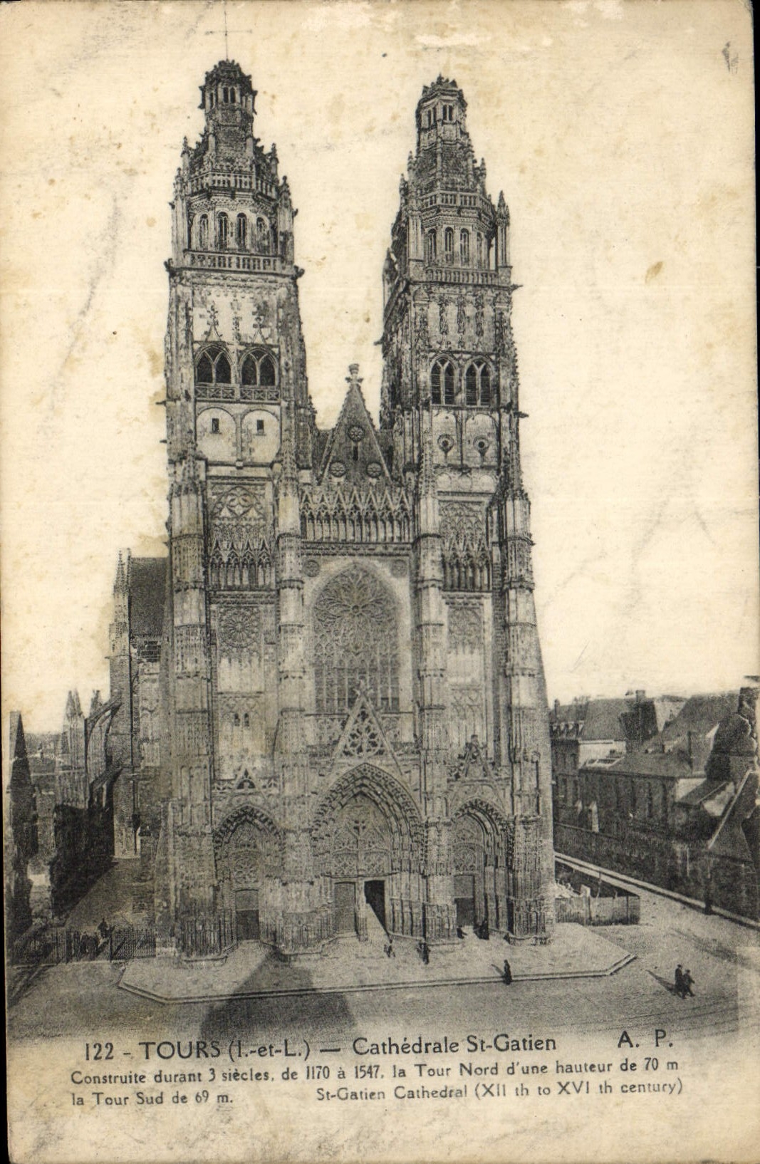 CPA Tours Cathedrale St Gatien 