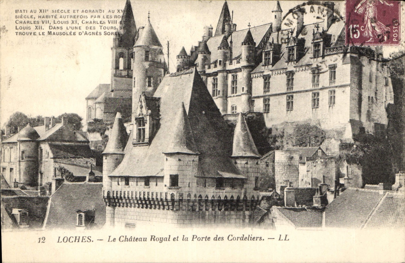 CPA Loches Le Chateau Royal et la Porte de Cordeliers 