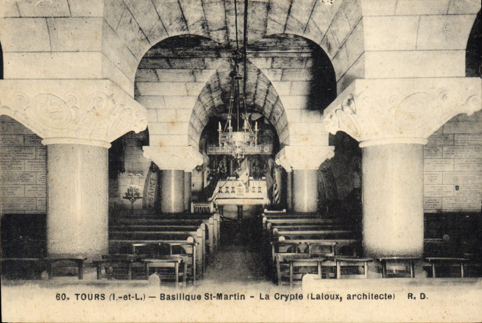 CPA Tours Basilique St Martin La Crypte Laloux architecte 