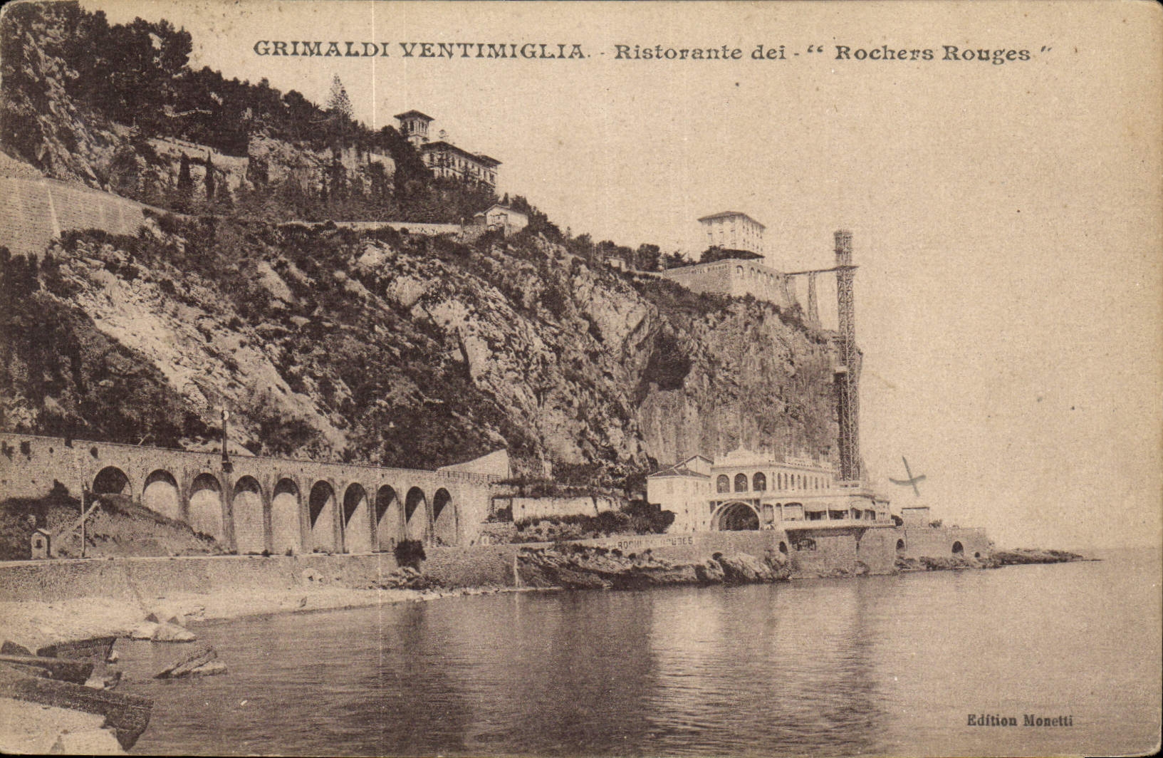 CPA Grimaldi Ventimiglia Ristorante dei Roches Rouges