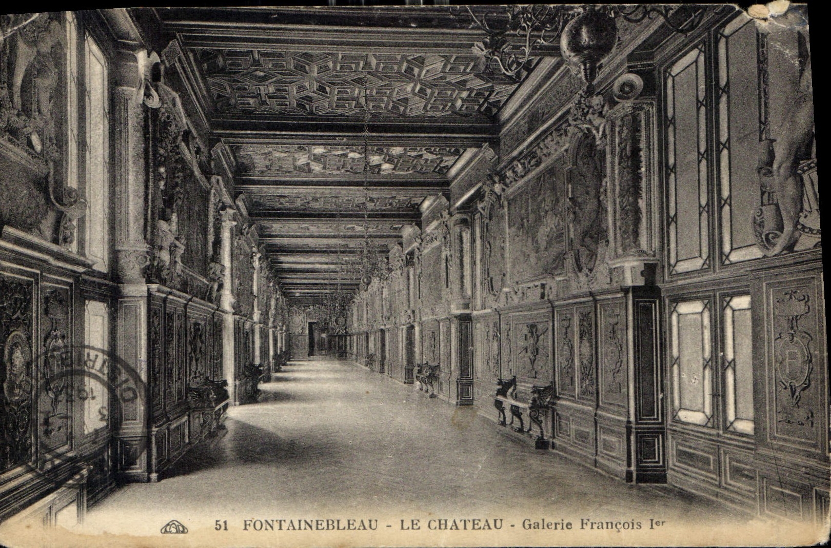 CPA Fontainebleu Le Chateau Galerie Francois 1er