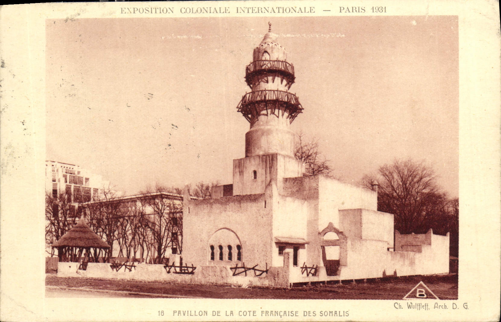 CPA Pavillion de la Cote francaise des somalis Paris Exposition coloniale Internationale