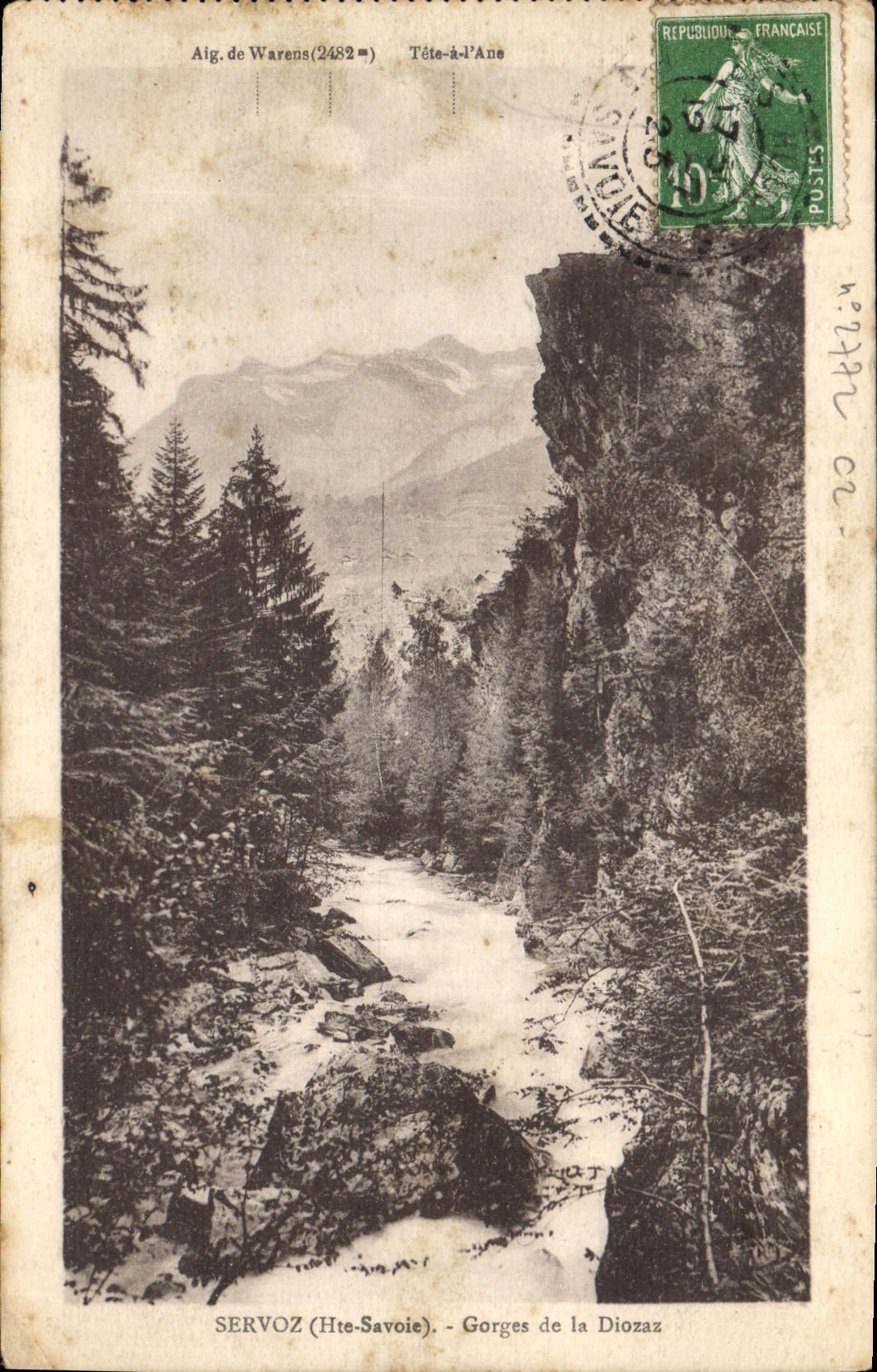 CPA Servoz Hte savoie Gorges de la Diosaz 