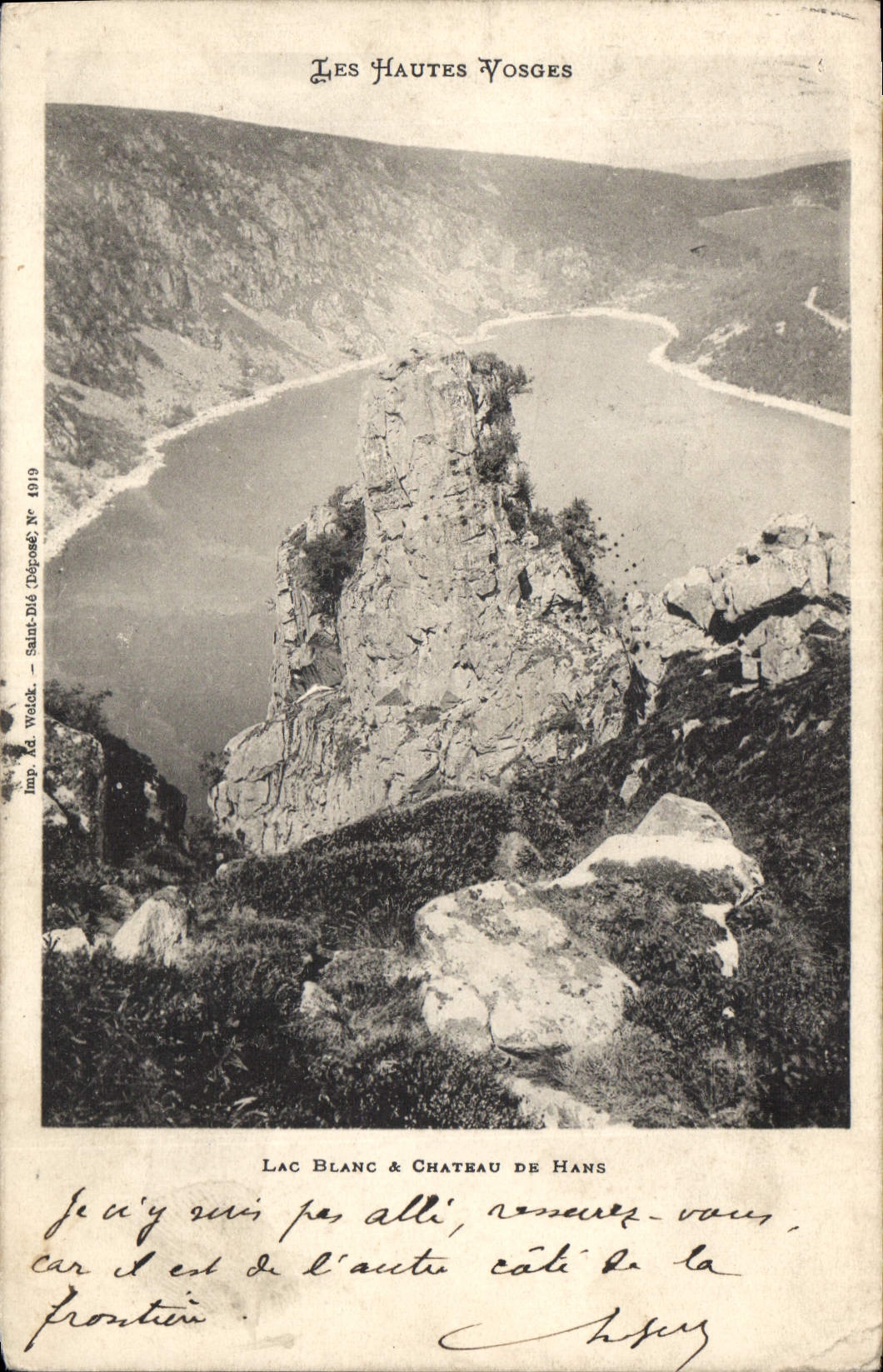 CPA Les Hautes Vosges Lac Blanc et chateau de Hans 