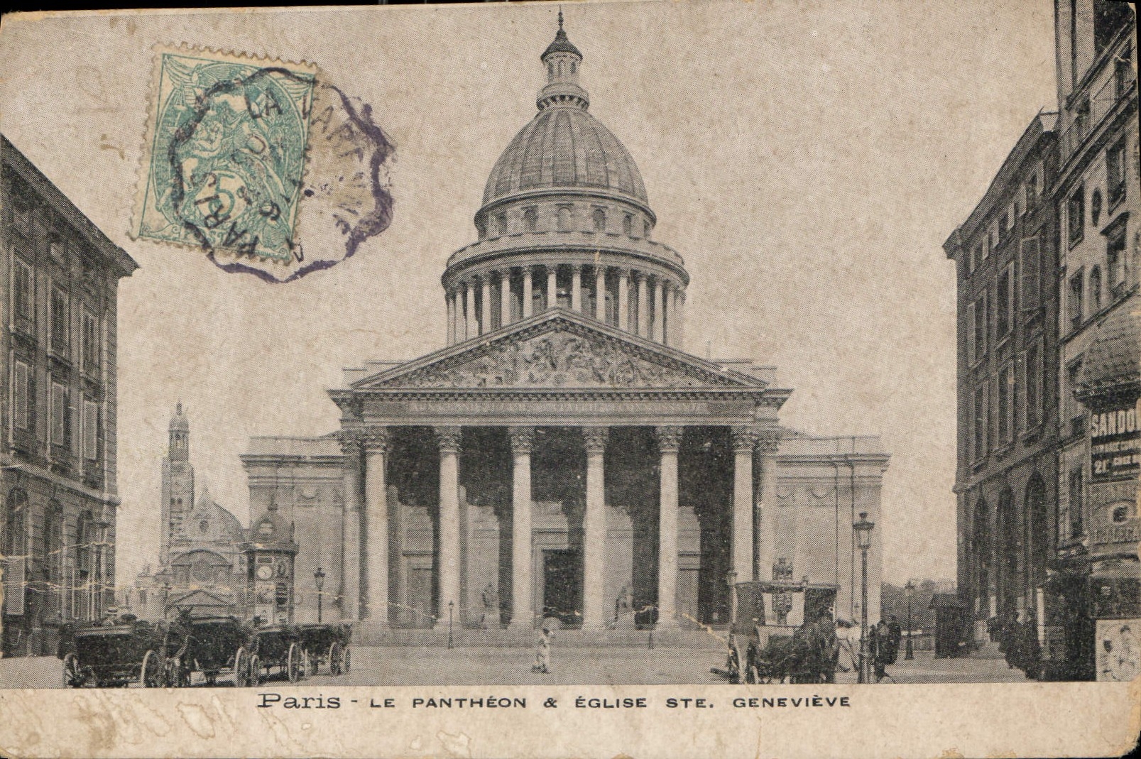 CPA Paris le Pantheon et Eglise Ste Genevieve 