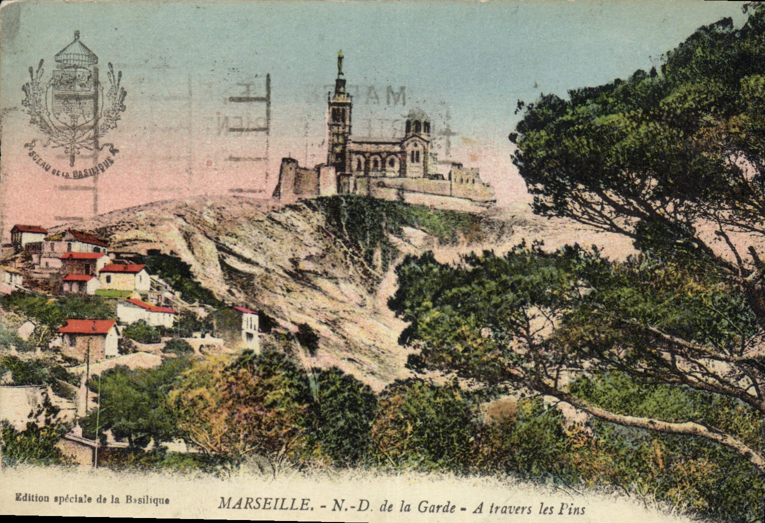 CPA Marseille N D de la Garde a travers les Pins 