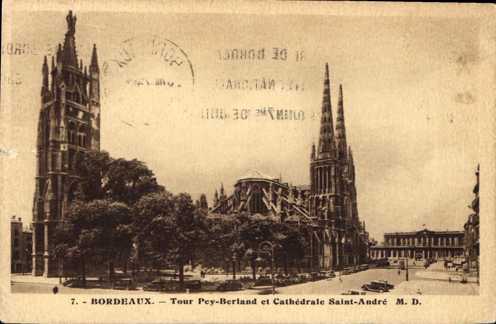CPA Bordeaux Tour Pey Berland et Cathedrale Saint Andre 