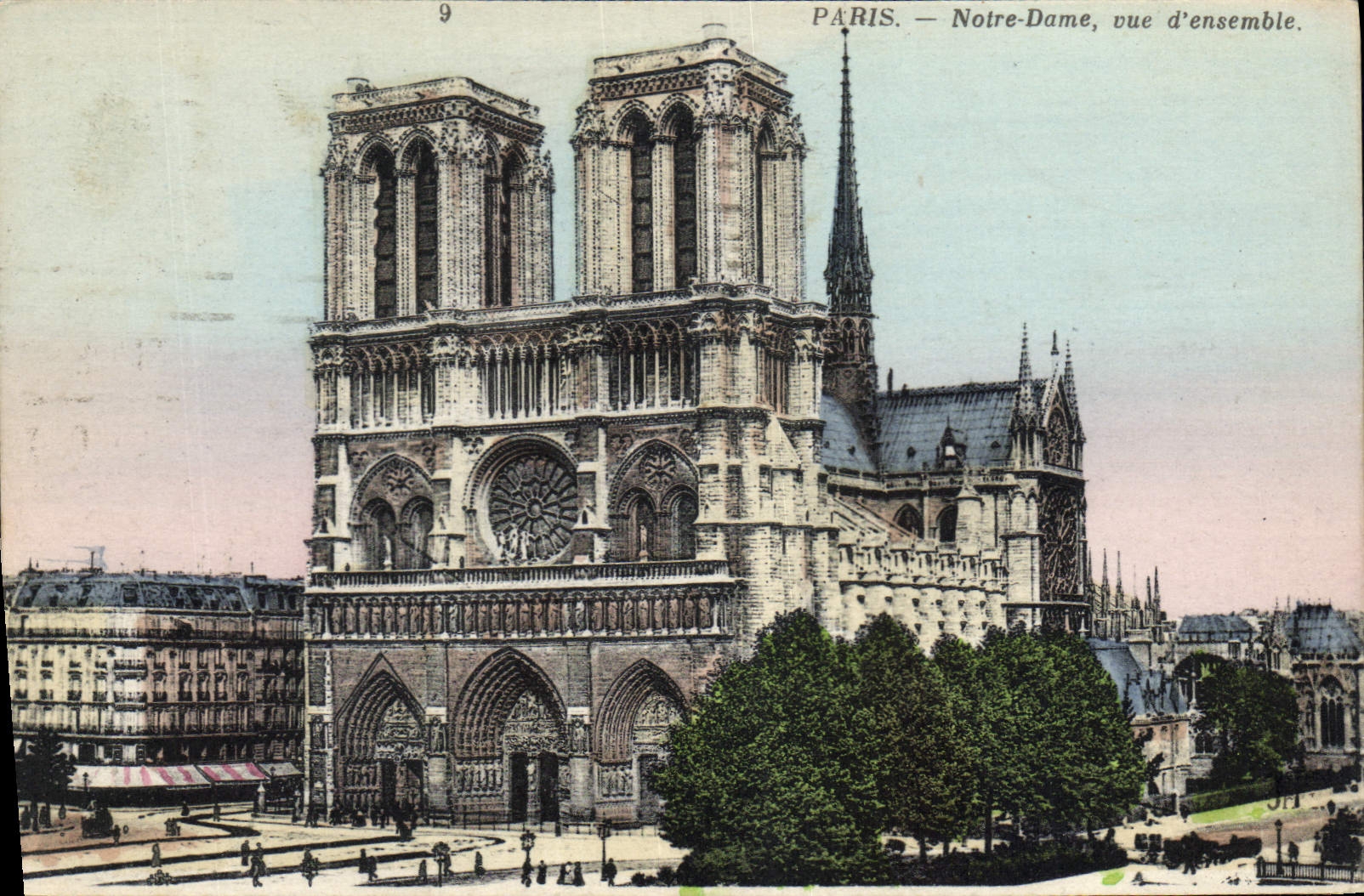 CPA Paris Notre Dame vue d'ensemble