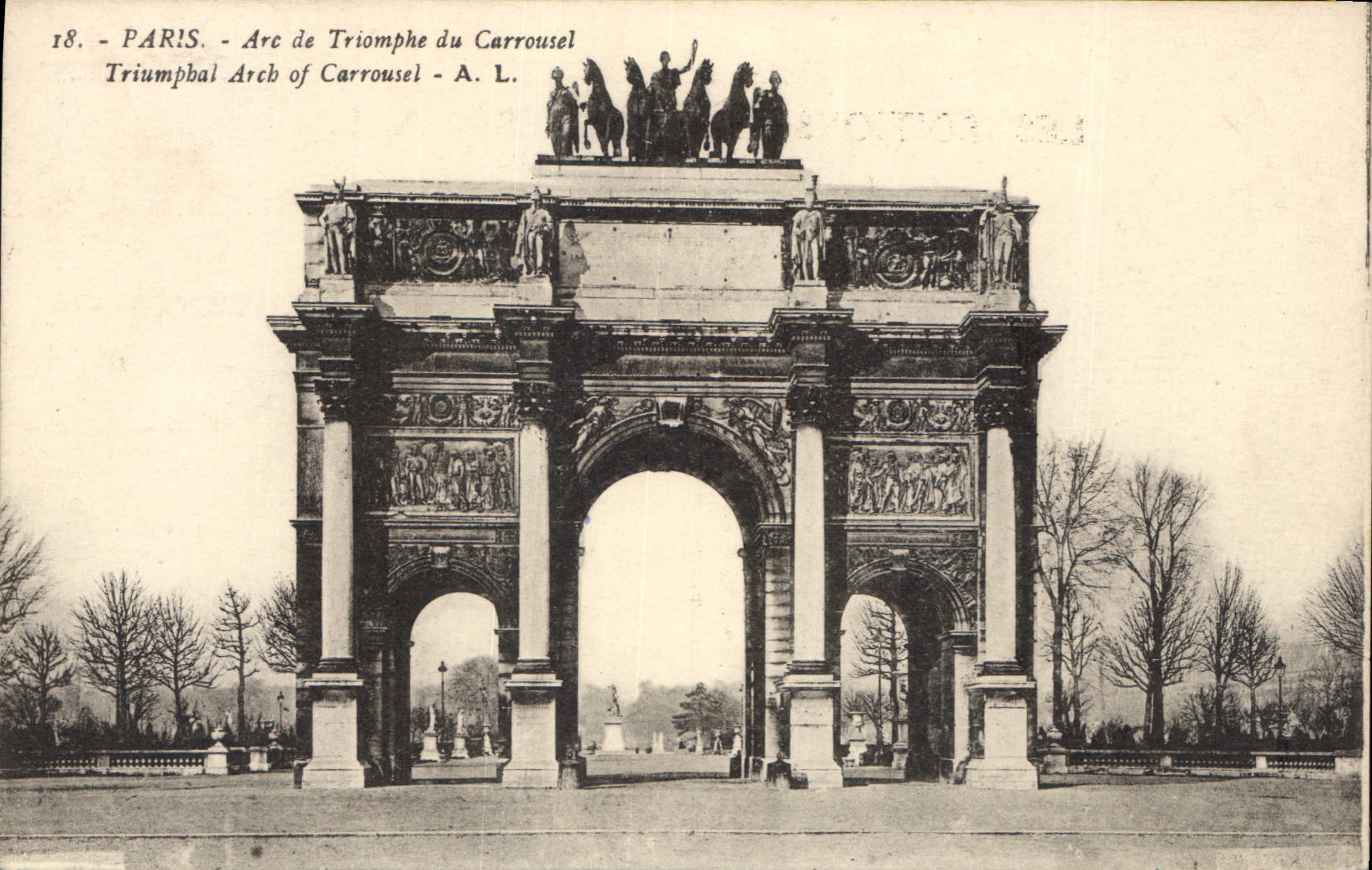 CPA Paris Arc de Triomphe du Carrousel