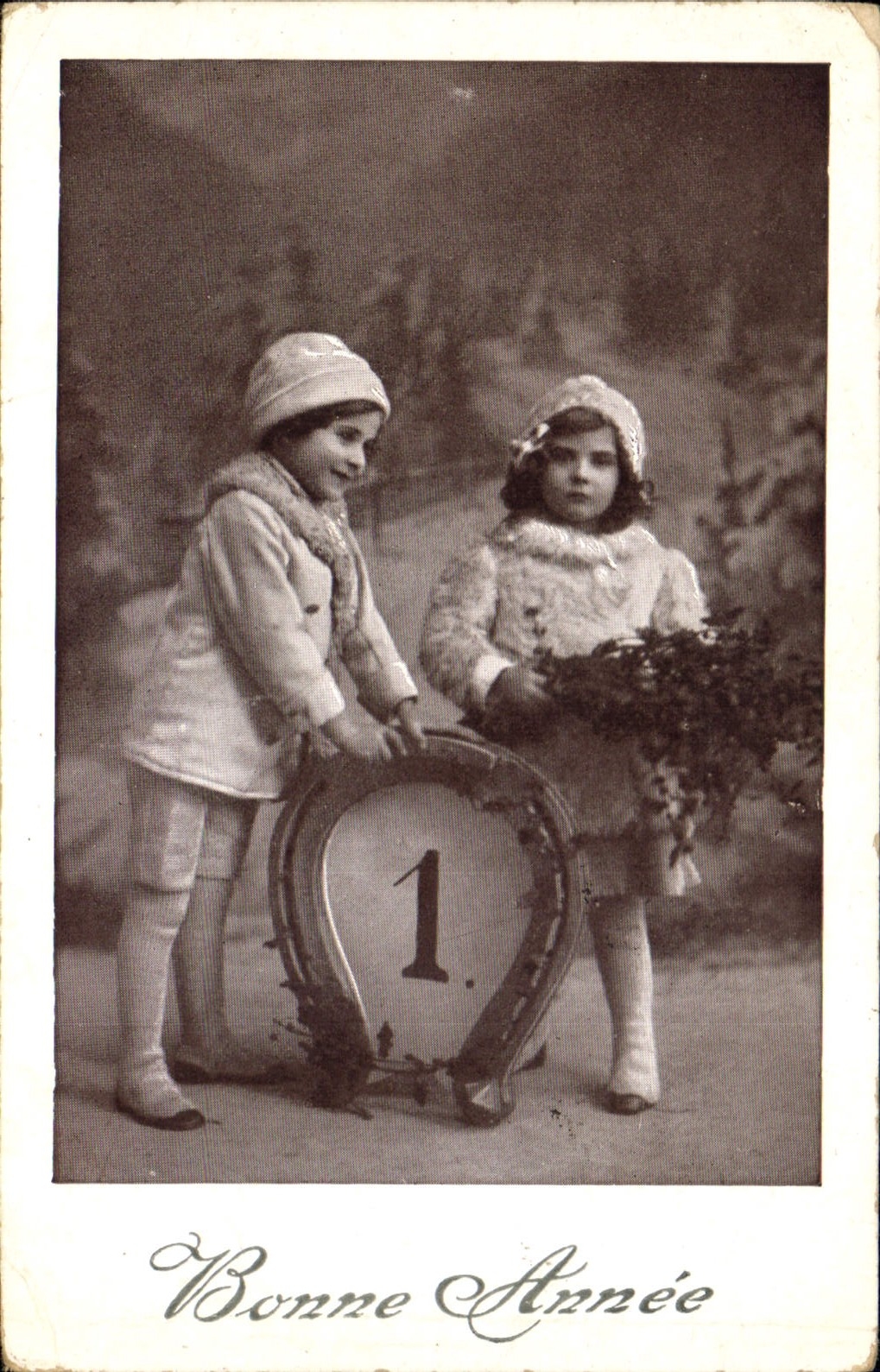 CPA Bonne Annee Enfants