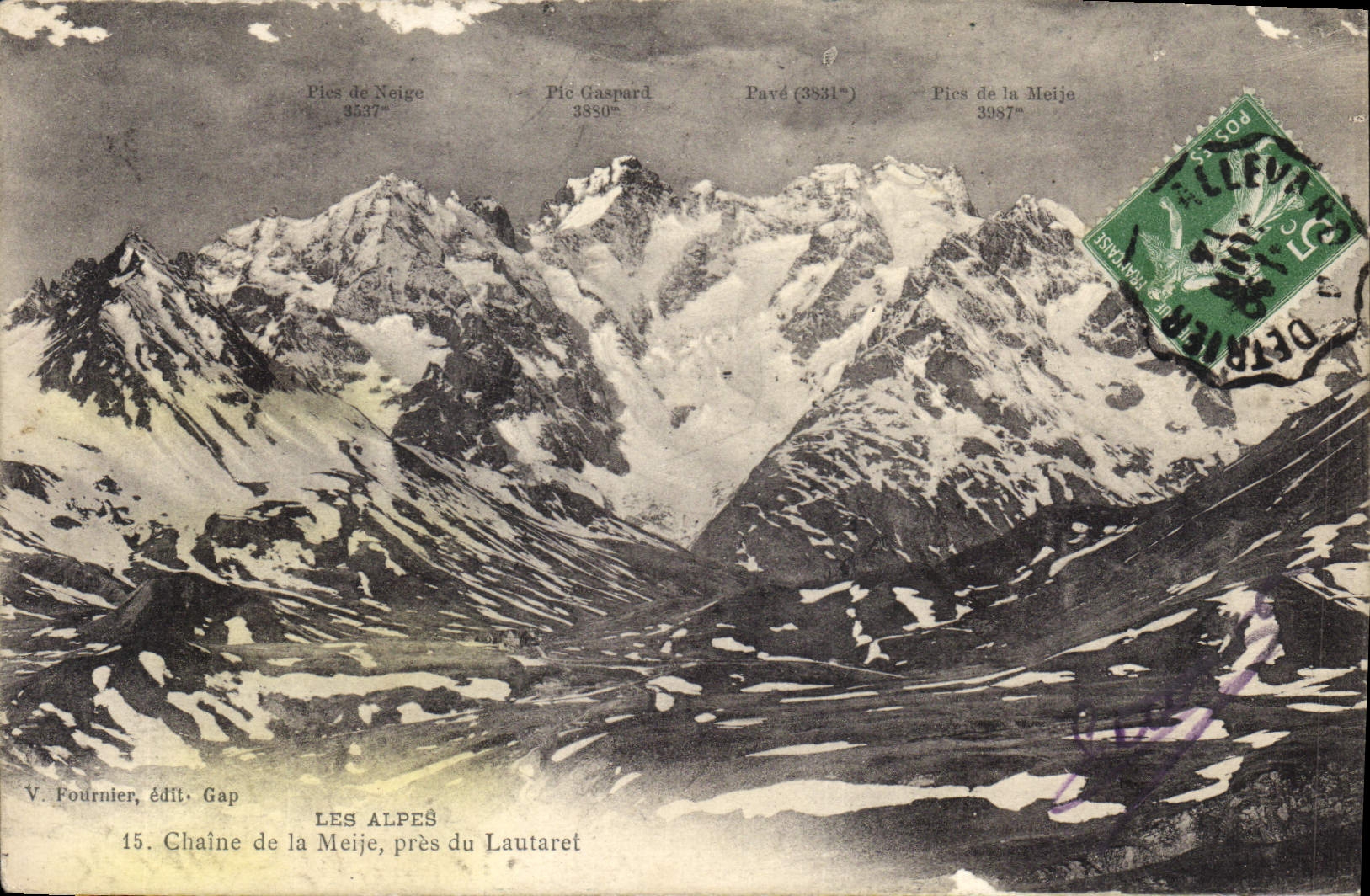 CPA Les Alpes Chaine de la Meije pres du Lautaret