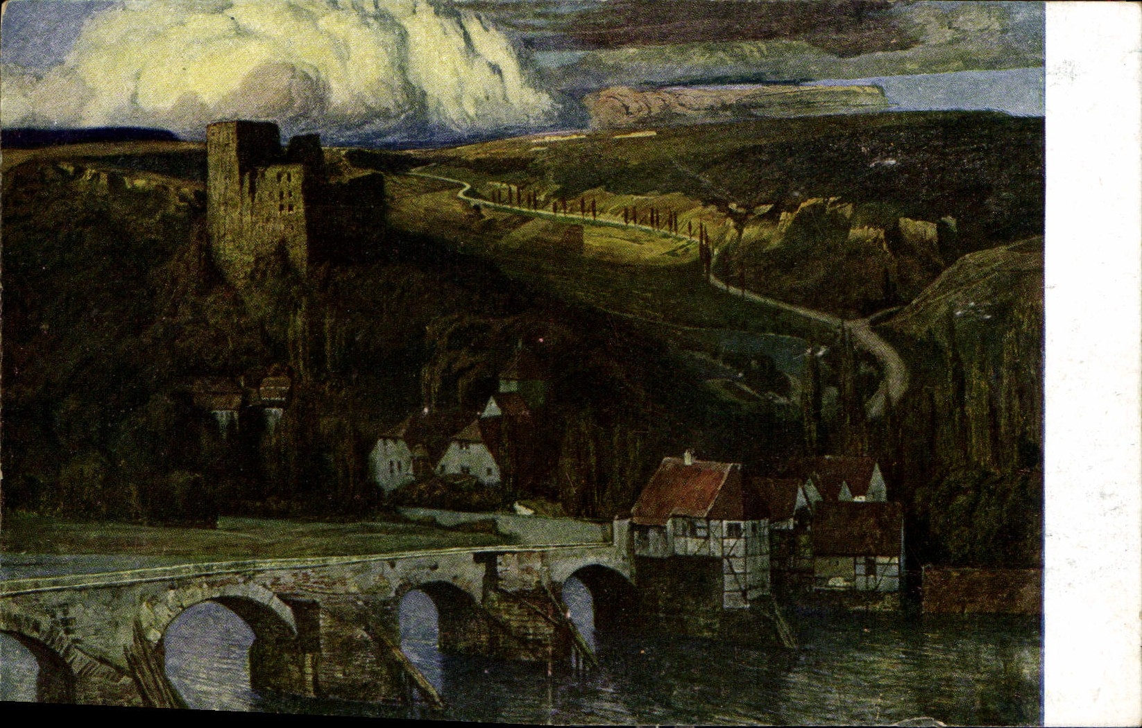 CPA Museum der bildenden Kunste zu Leipzig Paul Schultze Naumburg Burg Plaue