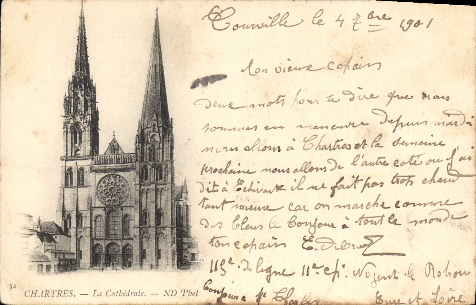 CPA Chartres la Cathedrale 