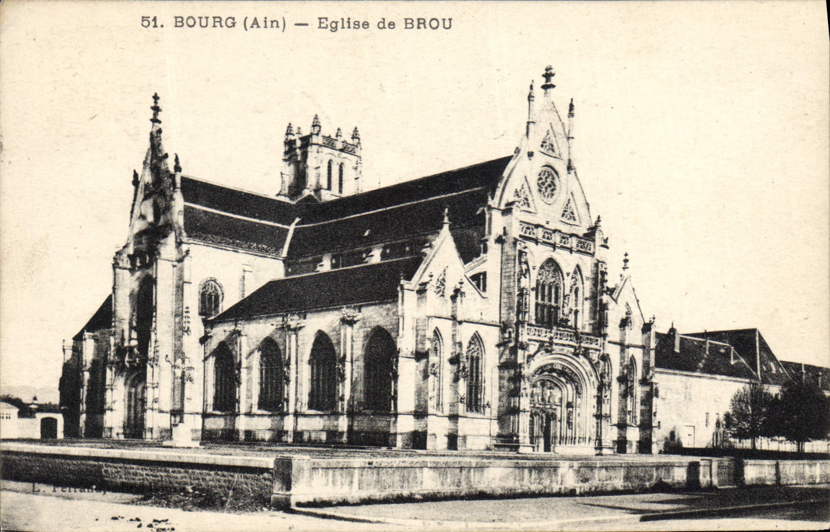 CPA Bourg Ain Eglise de Brou 