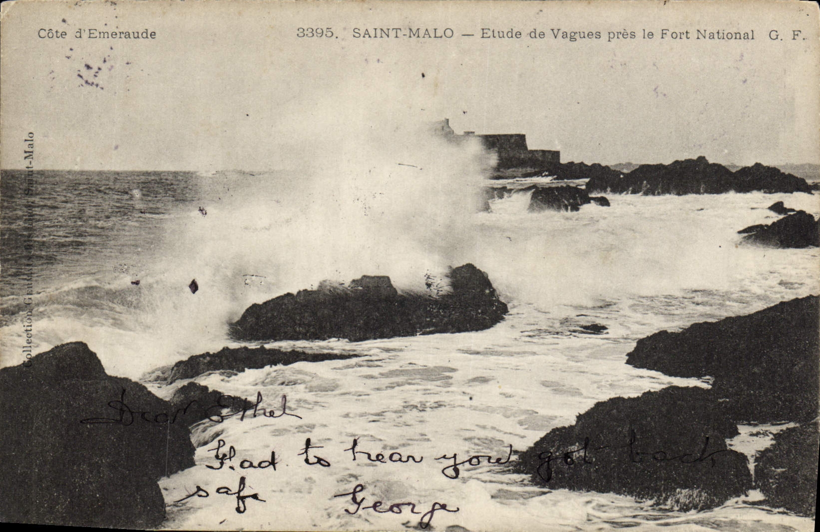 CPA Saint Malo Etude de Vagues pres le Fort National 