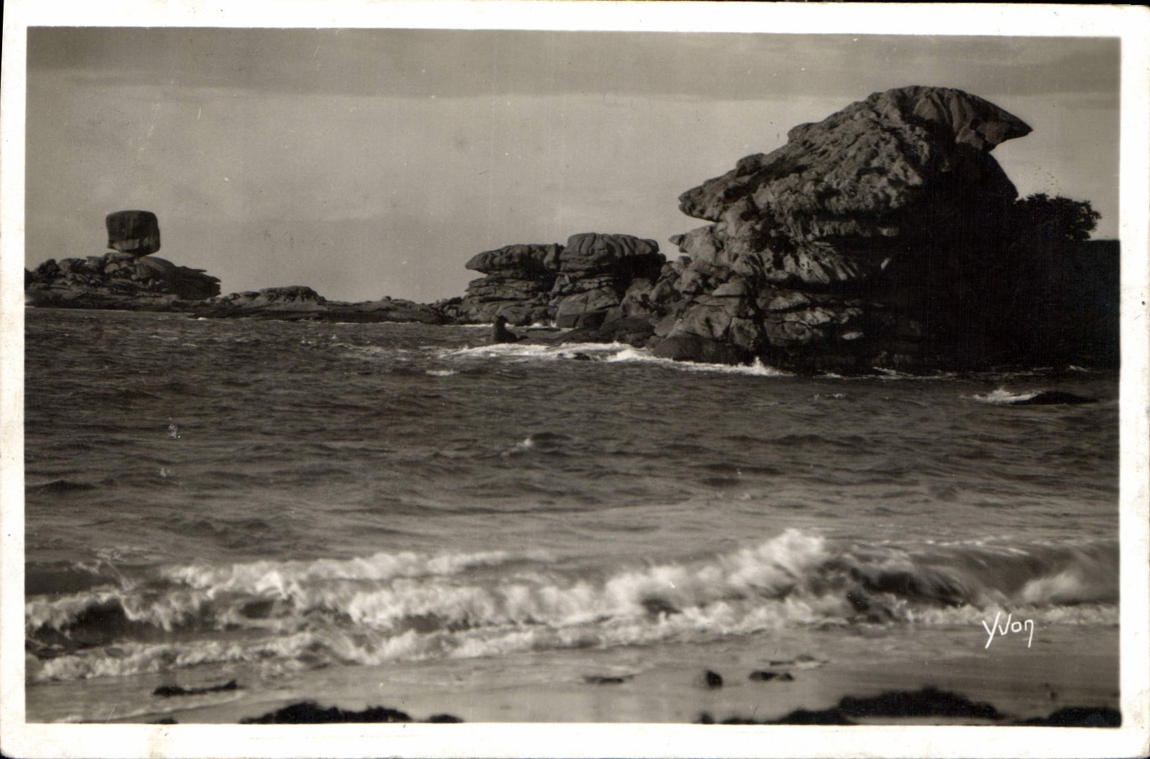 CPA Tregastel C du N les Rochers du De et des Tortues 