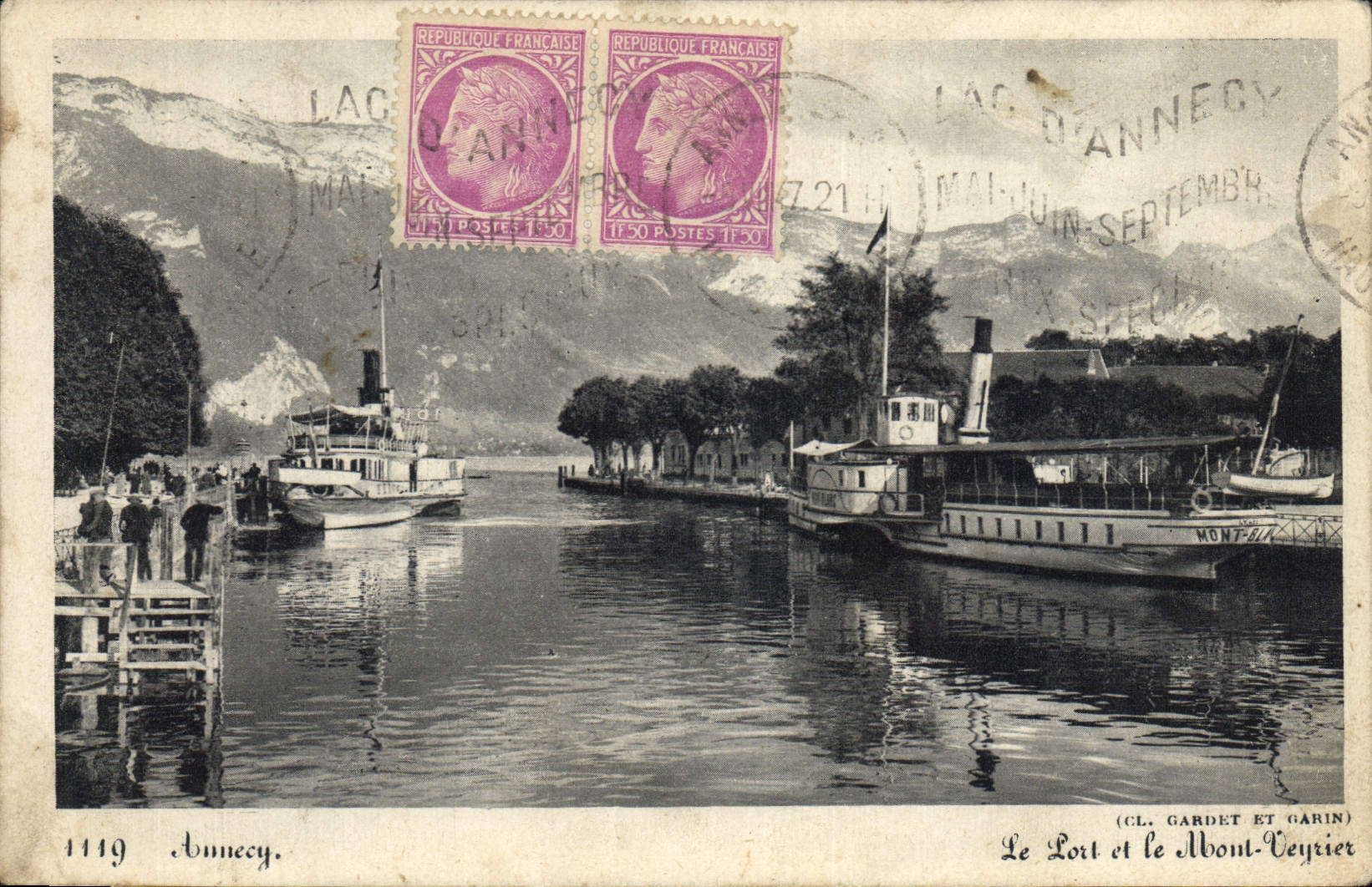 CPA Annecy le Port et le Mont Veyrier 