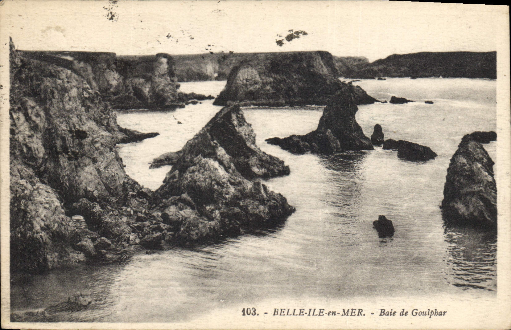 CPA Belle Ile en Mer Bais de Goulphar