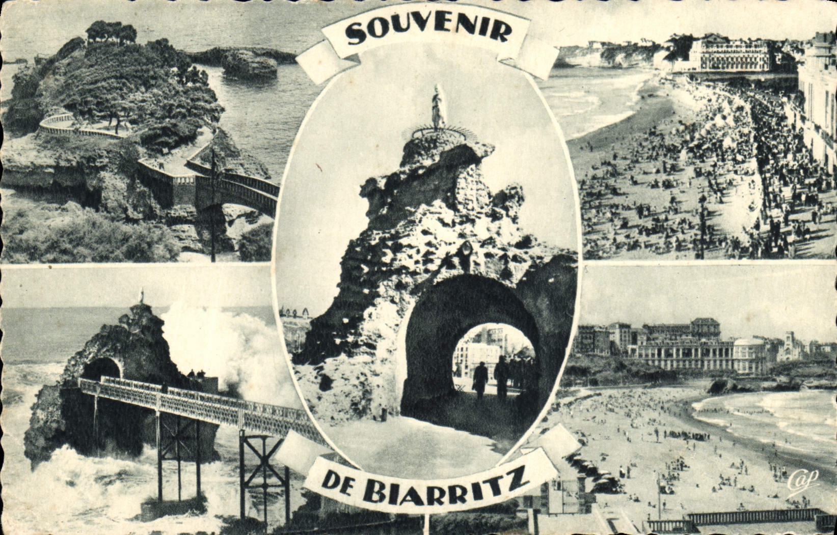 CPA Biarritz Basta Grande Plage Rocher de la Vierge 