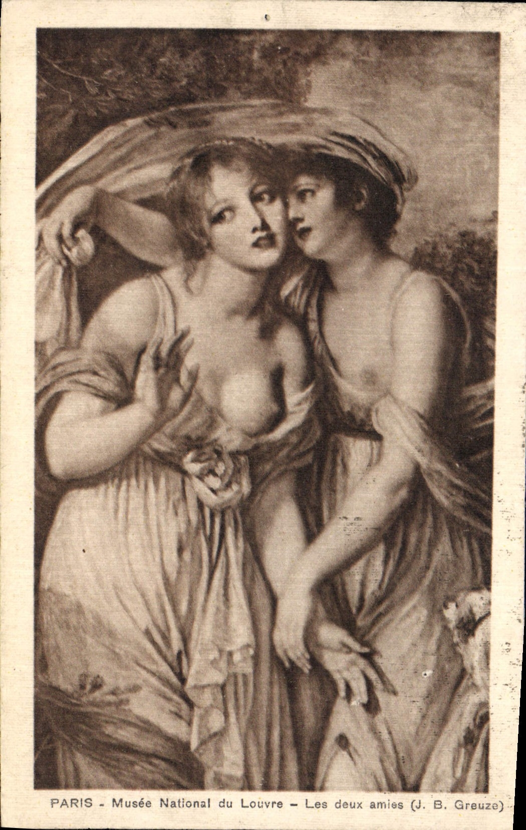 CPA Musee National du Louvre les deux amies J B Greuze