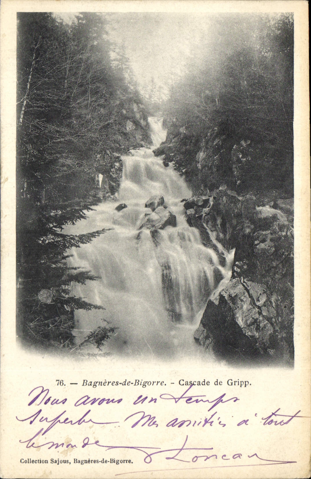 CPA Bagneres de Bigorre Cascade de Gripp