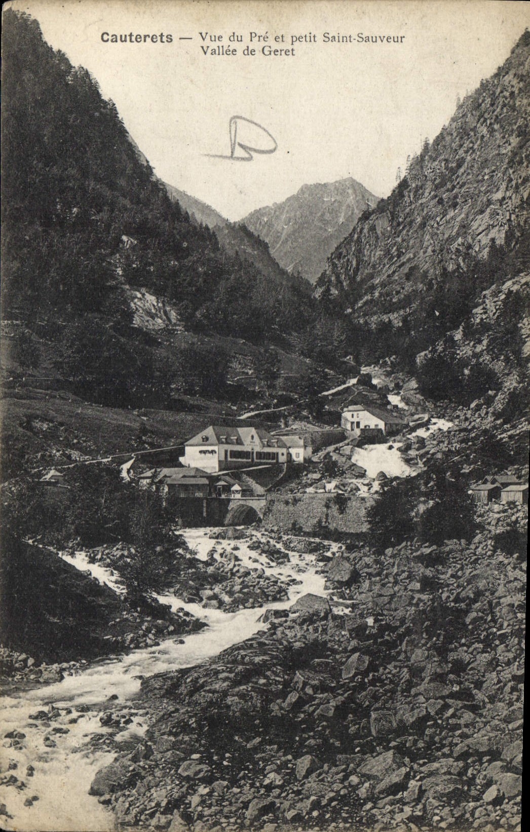 CPA Cauterets vue du Pre et petit Saint Sauveur Vallee de Geret 