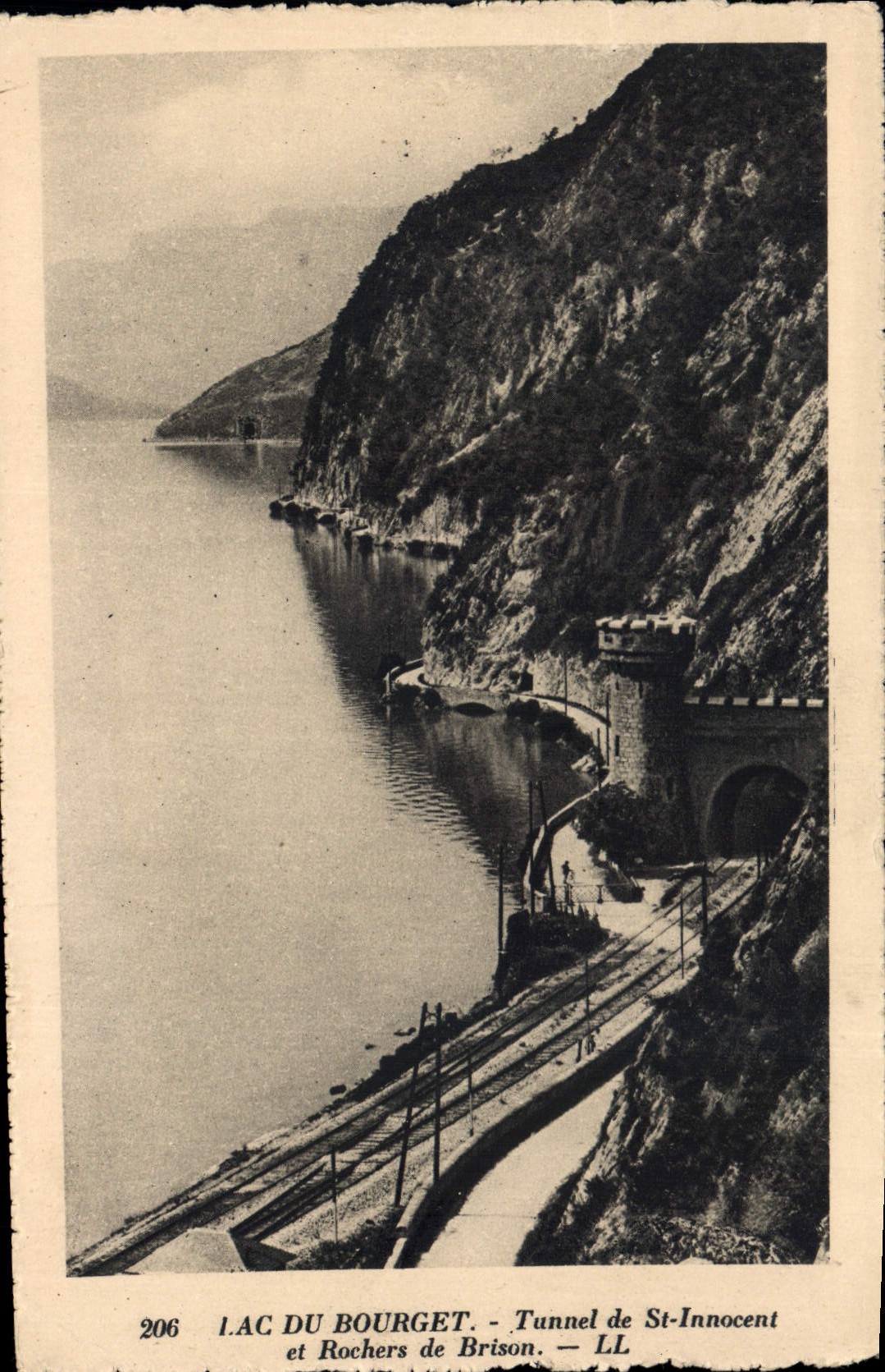 CPA Lac du Bourget Tunnel de St Innocent et Rochers de Brison