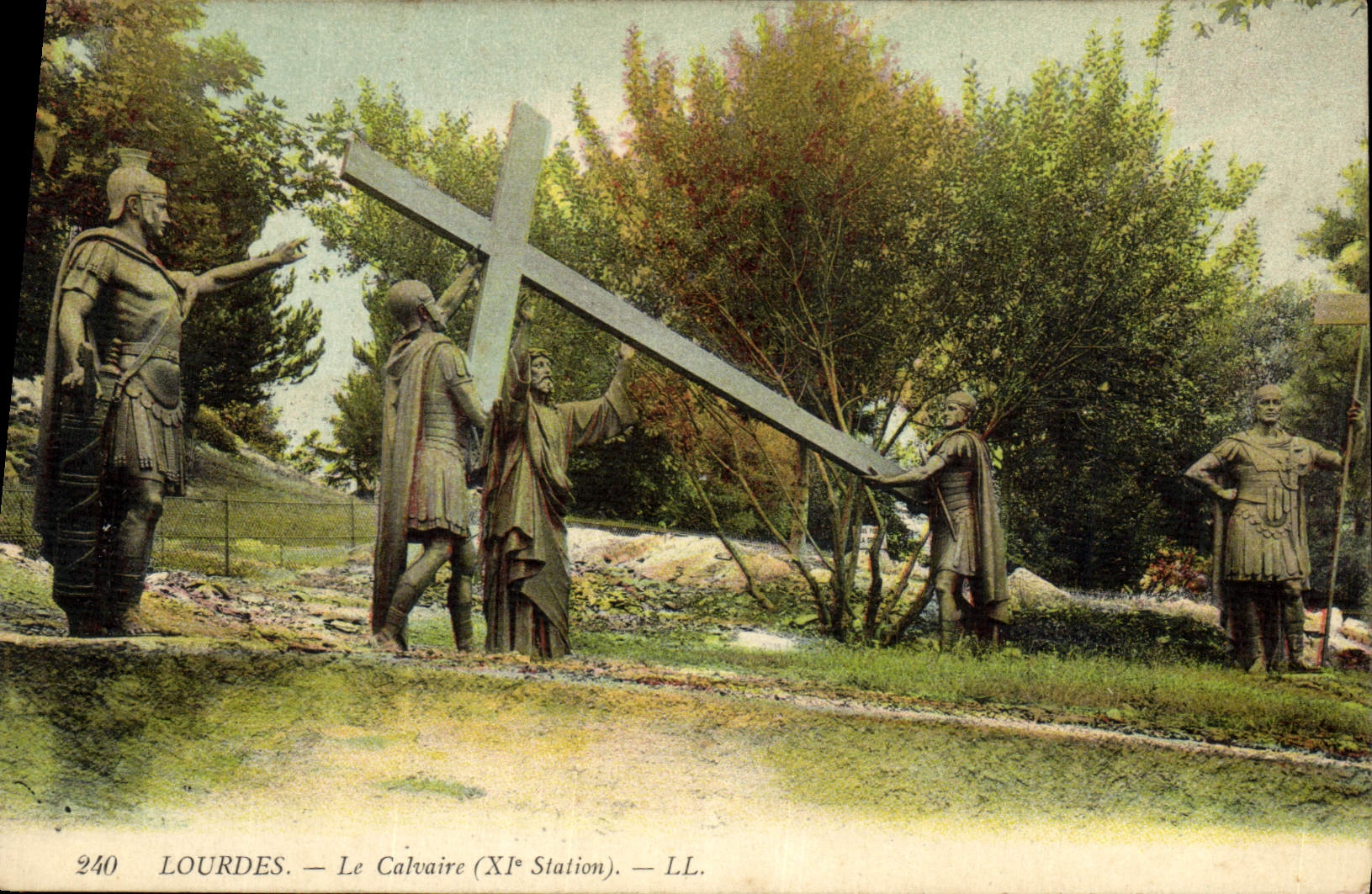 CPA Lourdes le Calvaire XI station 