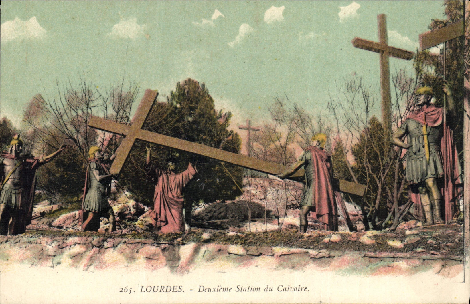 CPA Lourdes Deuxieme station du Calvaire 