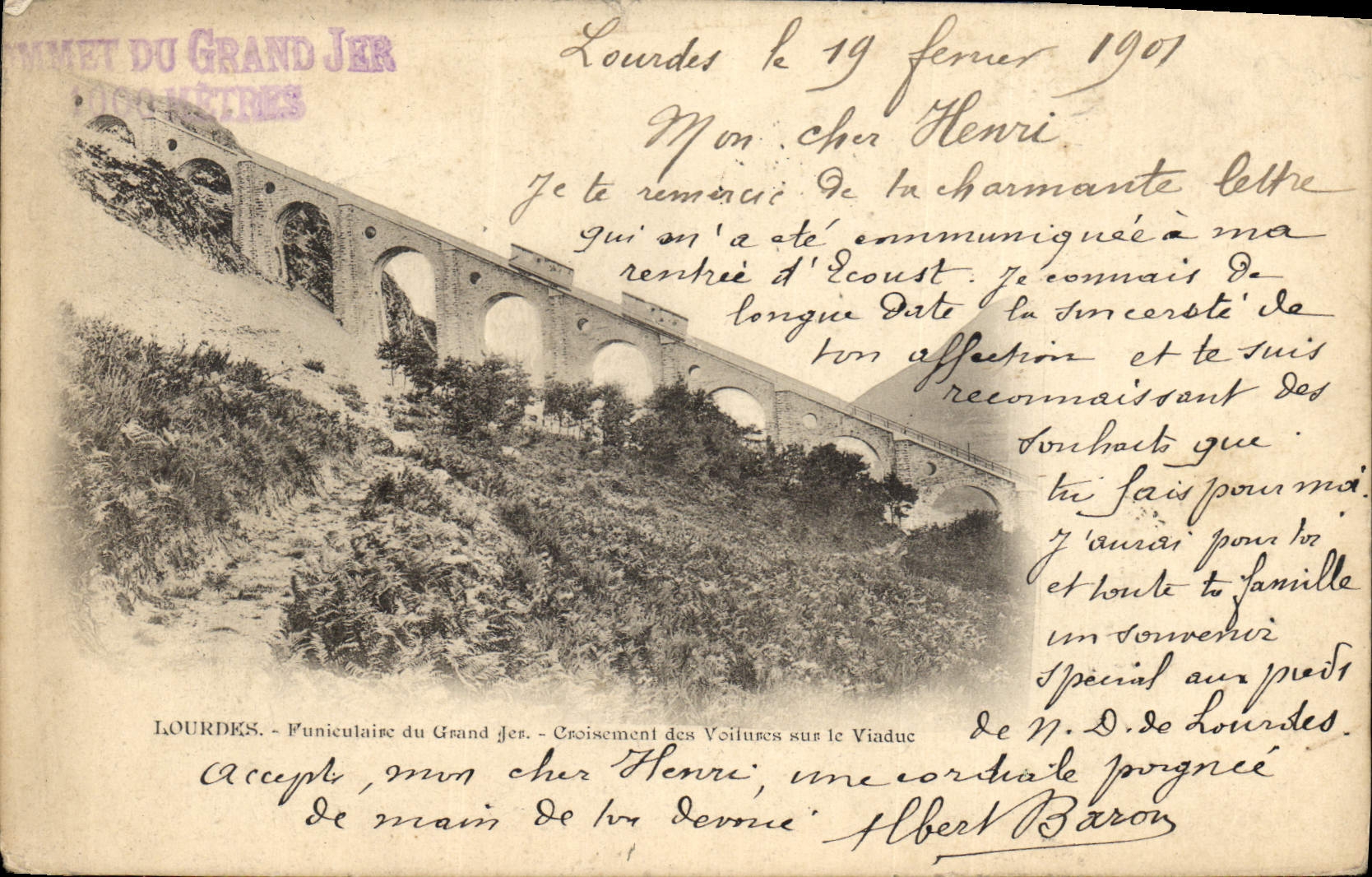 CPA Lourdes Funiculaire du Grand Jer 