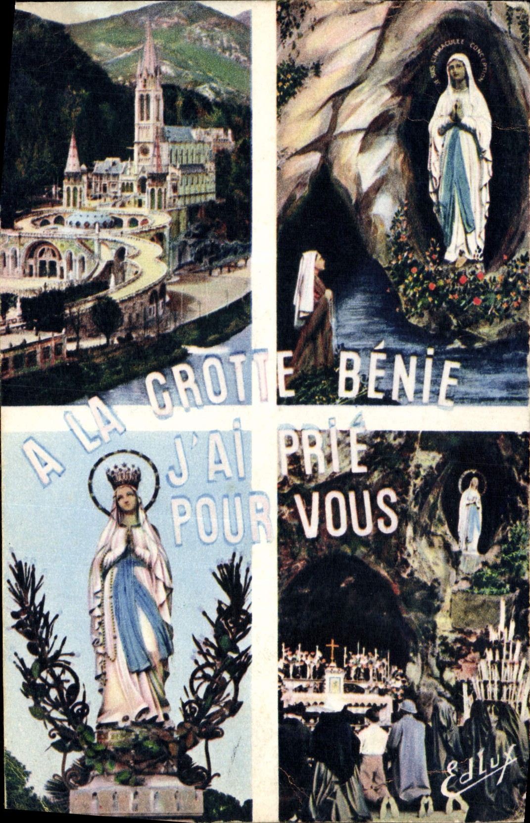 CPA Lourdes la Basilique l'Apparition la Grotte la Vierge Couronnee 