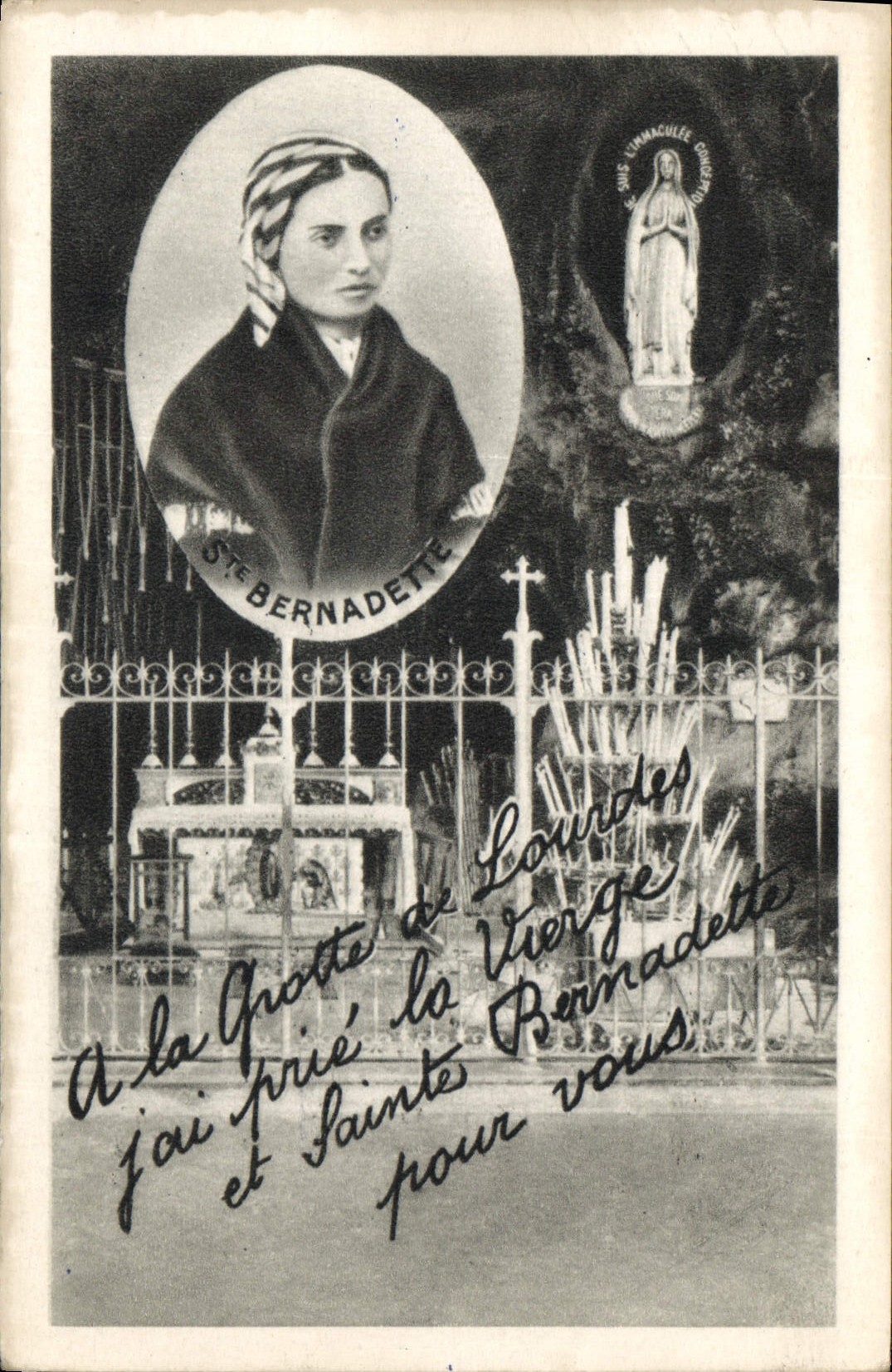 CPA Souvenir de Lourdes la Grotte 