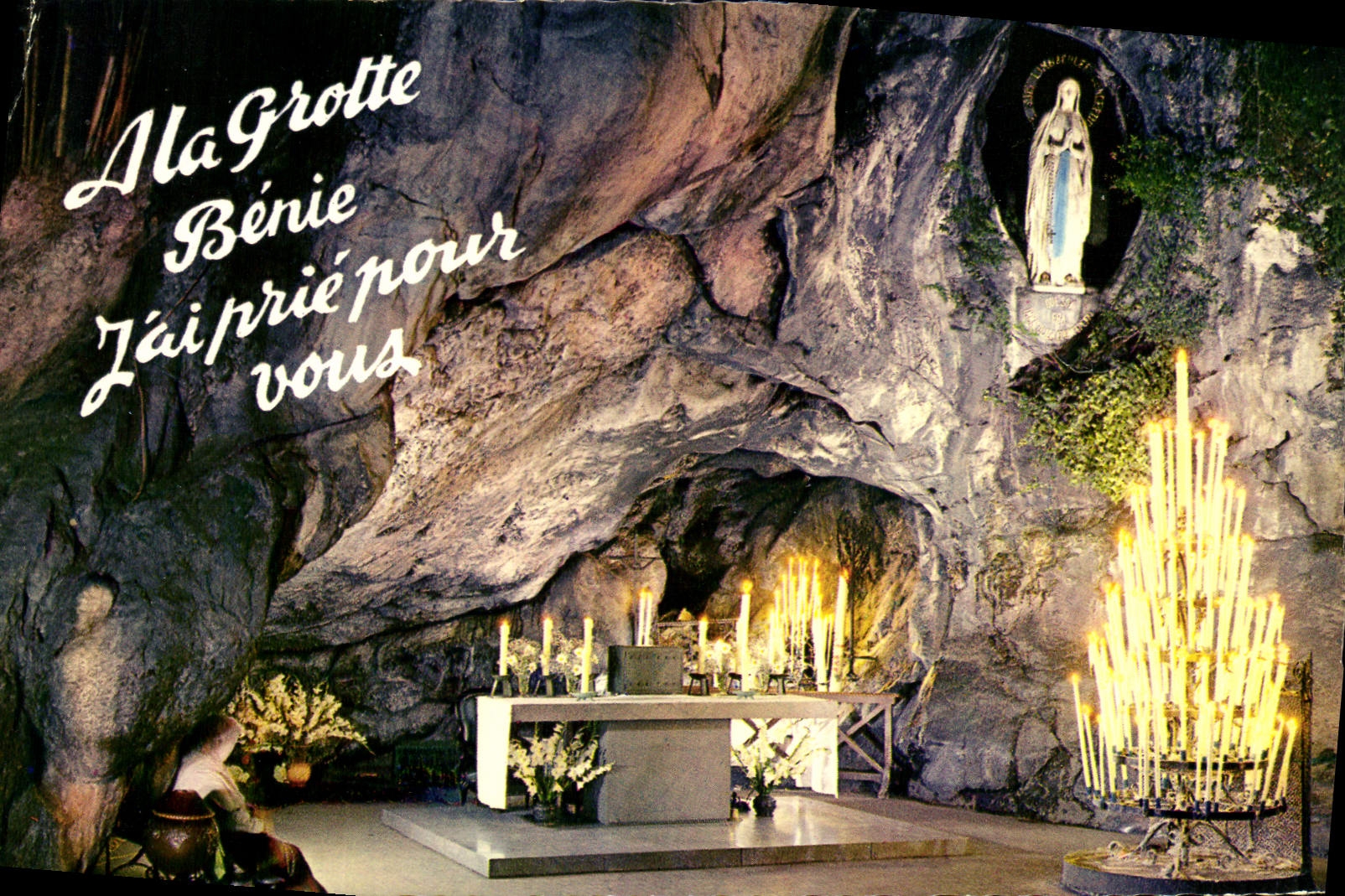 CPA Lourdes la grotte Miraculeuse 