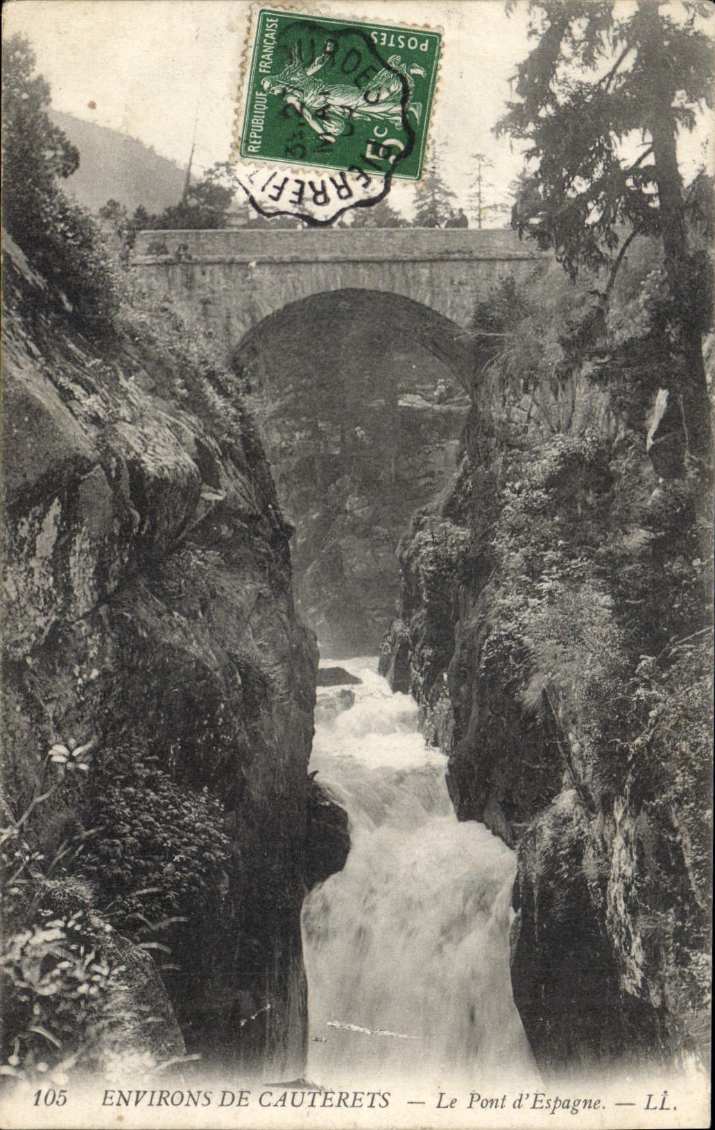 CPA Environs de Caterets Le Pont d'Espagne 