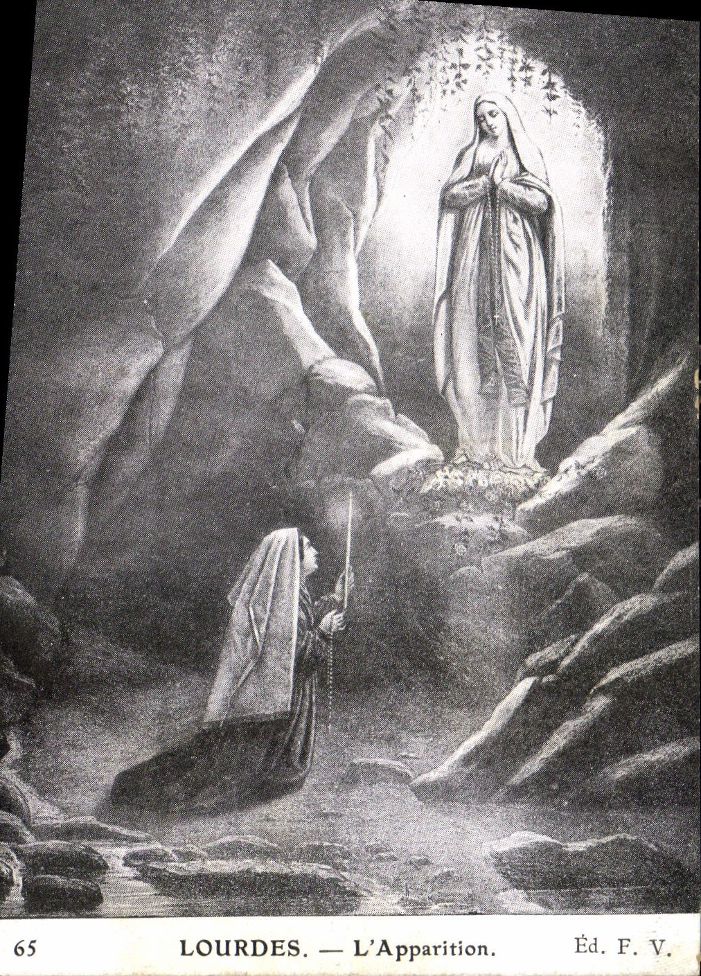 CPA Lourdes L'Apparition 