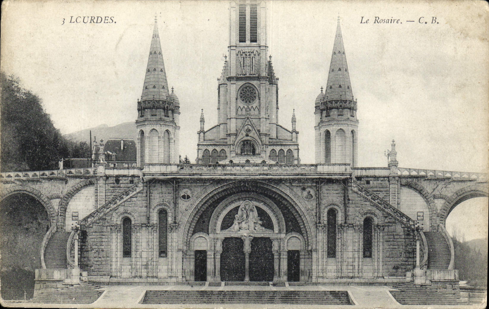 CPA Lourdes Le Rosaire 