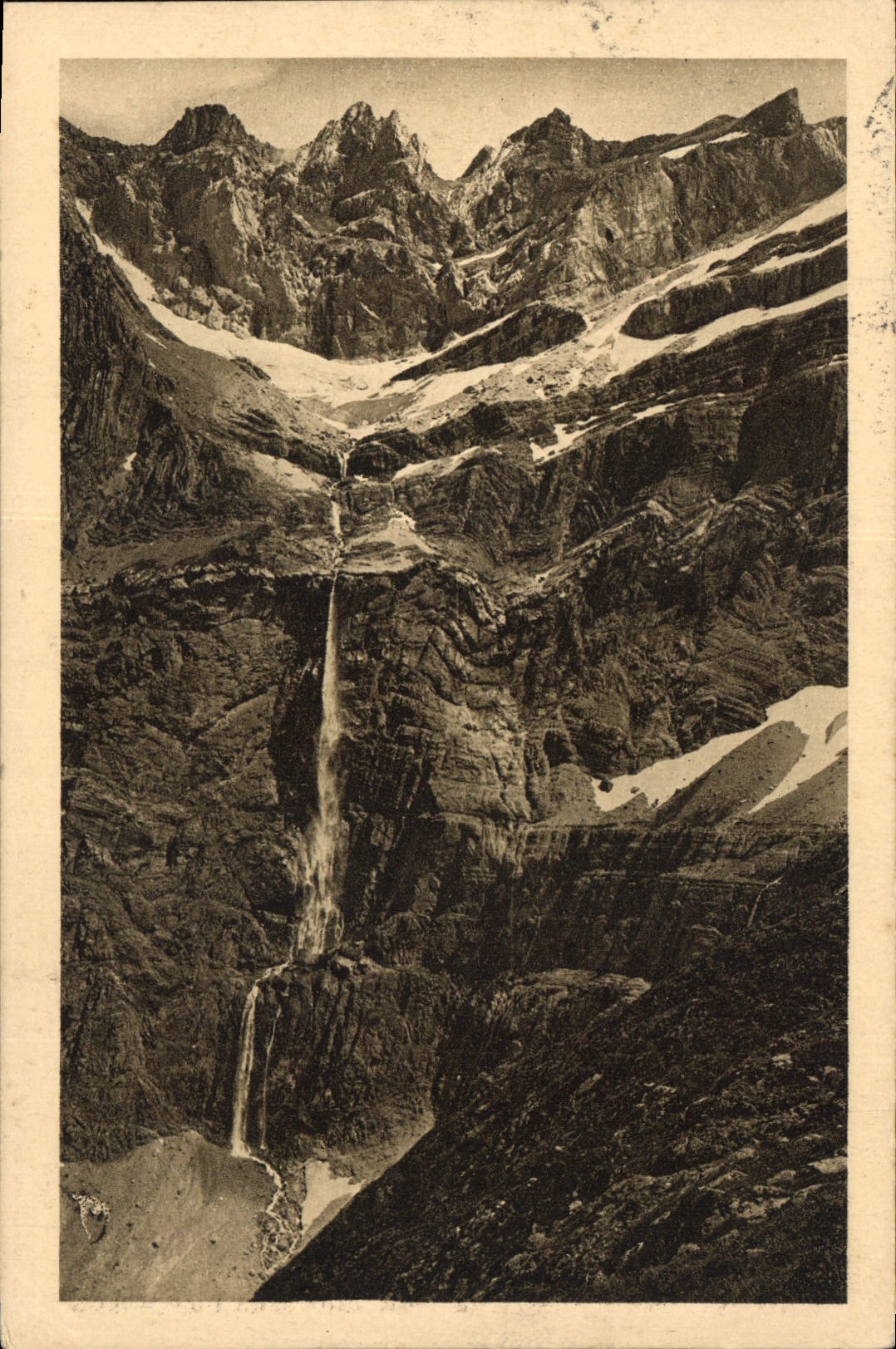 CPA Gavarnie la grande cascade 