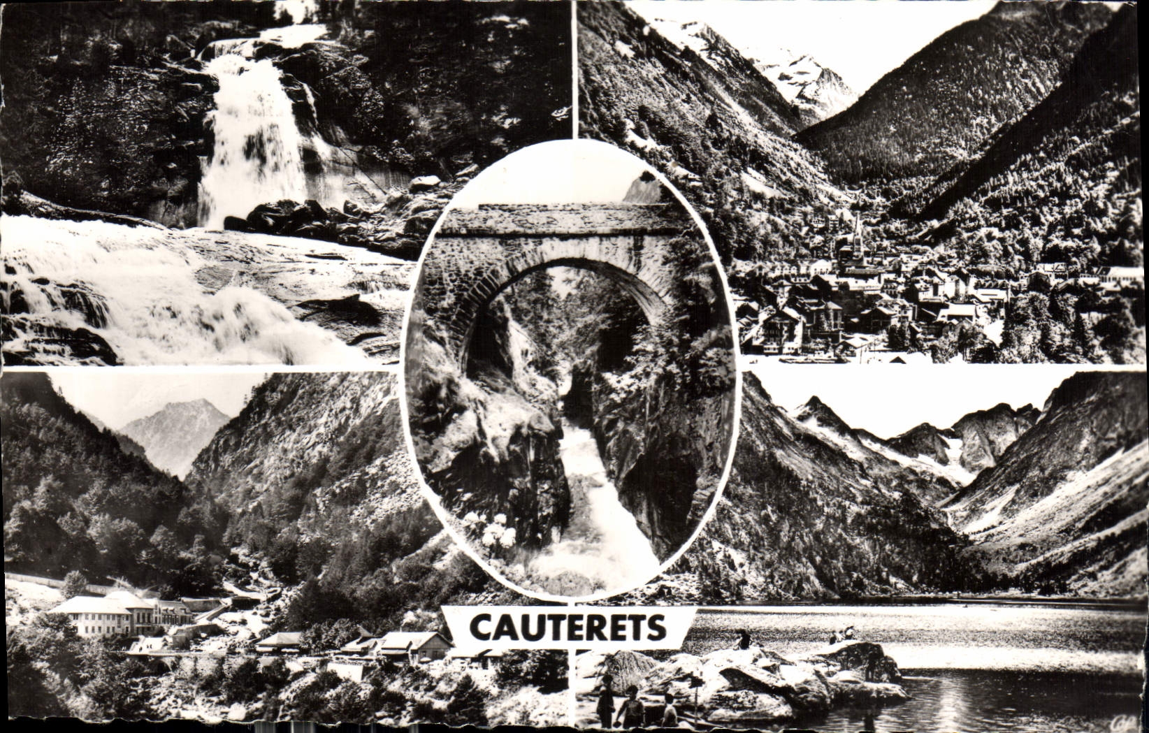 CPA Cauterets Cascade du Pont d'Espagne vue generale