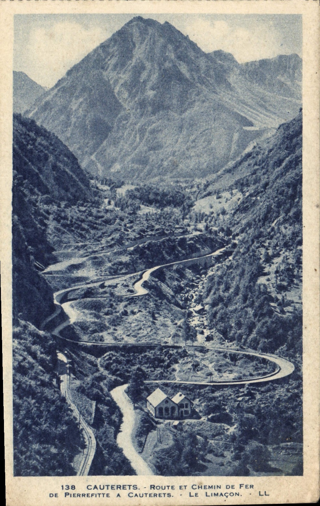 CPA Cauterets Route et chemin de Fer de Pierrefitte a Cauterets Le Limacon 