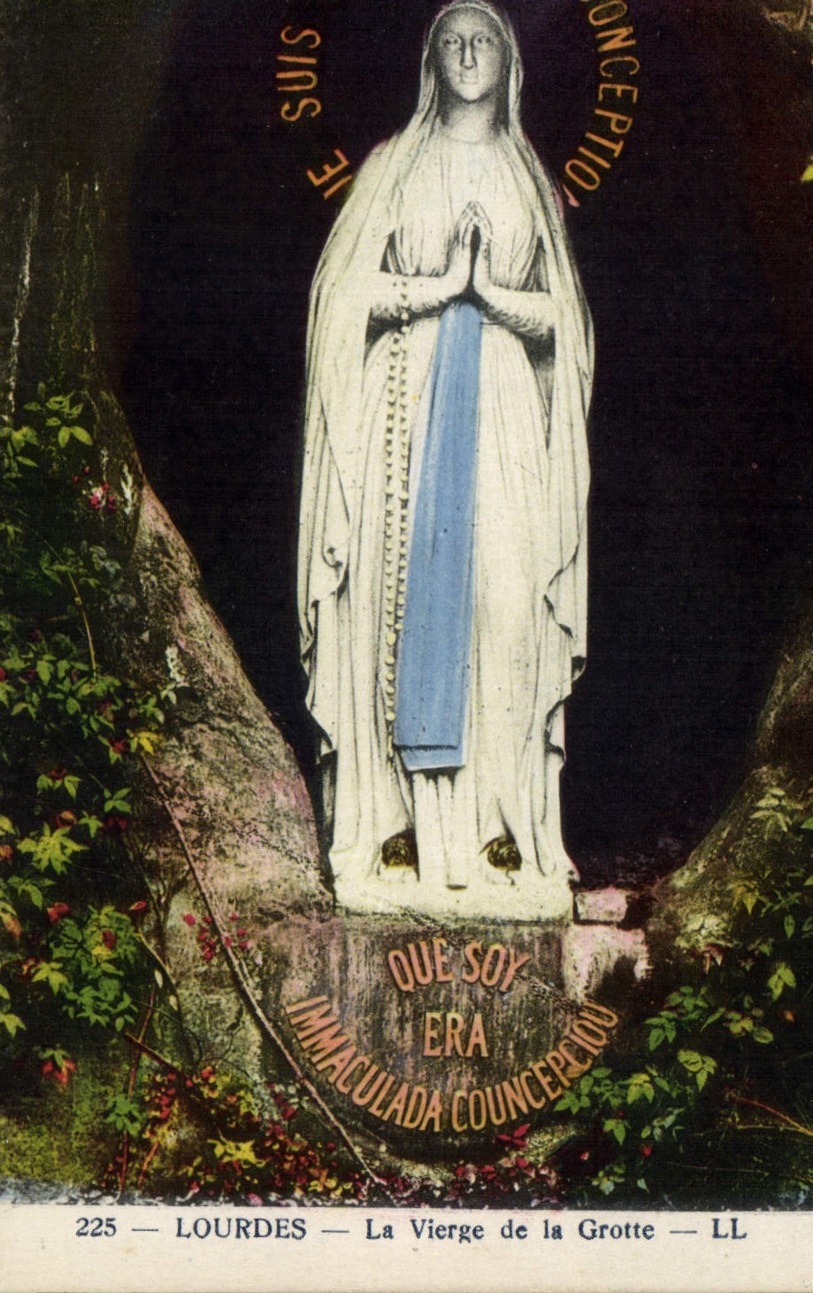 CPA Lourdes La Vierge de la Grotte 