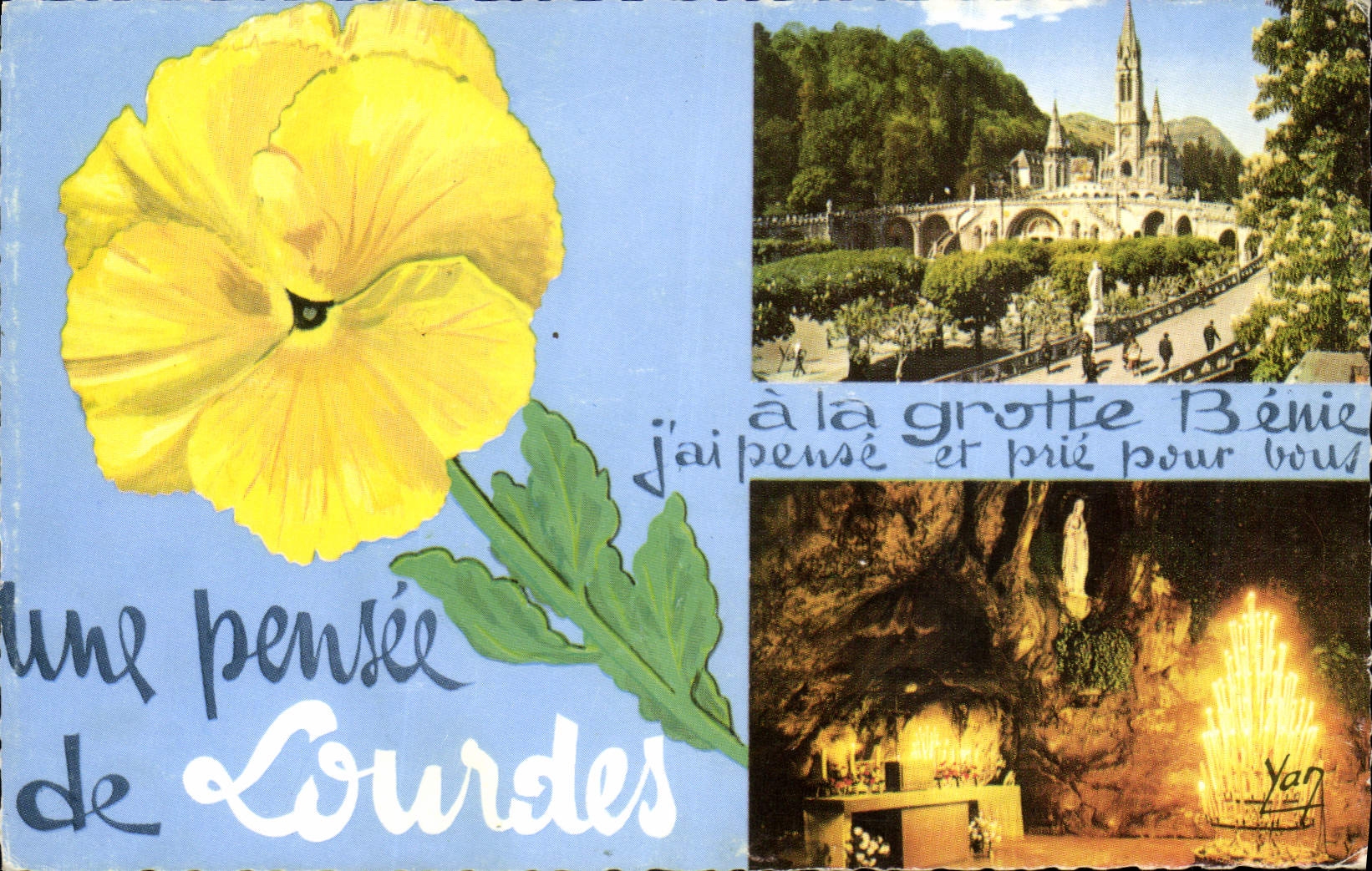 CPA Souvenir de Lourdes 