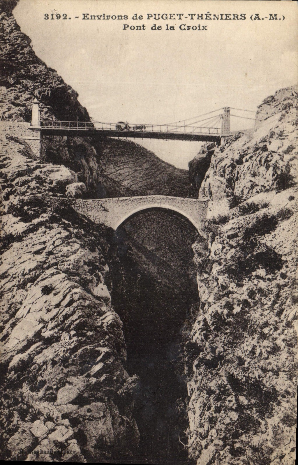 CPA Environs de Puget Theniers A M Pont de la Croix 